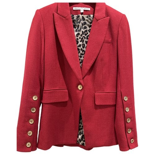 Pre-owned Veronica Beard Wool Blazer In Red