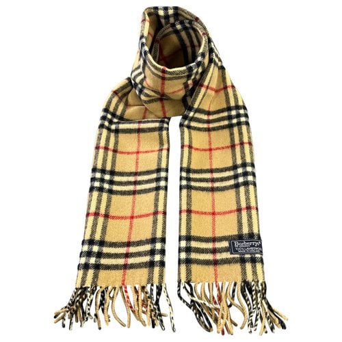 Pre-owned Burberry Wool Scarf & Pocket Square In Brown