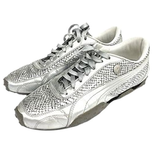 Pre-owned Puma Glitter Low Trainers In Metallic