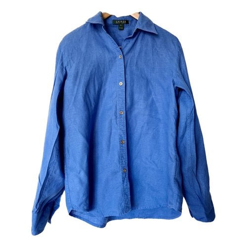 Pre-owned Lauren Ralph Lauren Linen Shirt In Blue