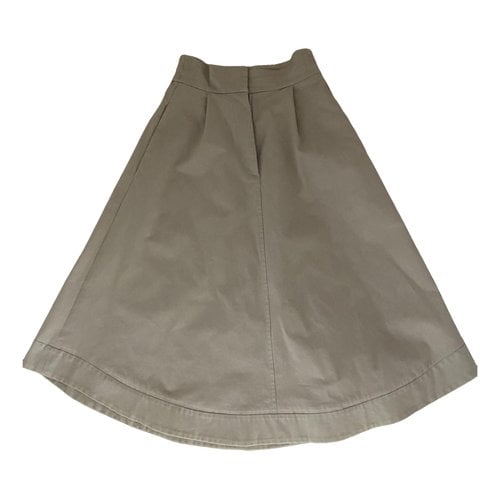 Pre-owned Tela Mid-length Skirt In Camel