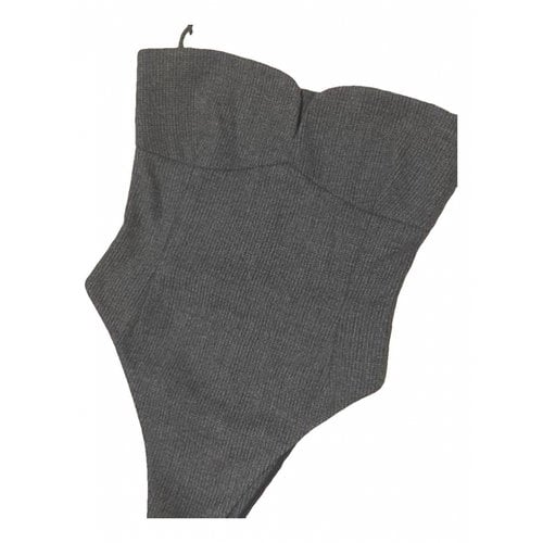 Pre-owned Magda Butrym Cashmere Corset In Grey