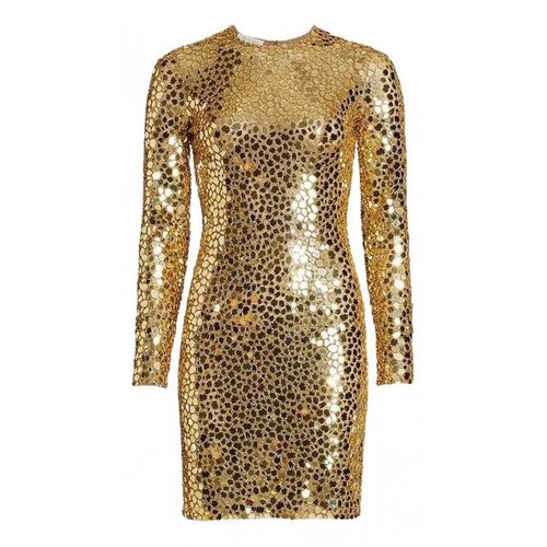 Pre-owned Michael Kors Mini Dress In Gold