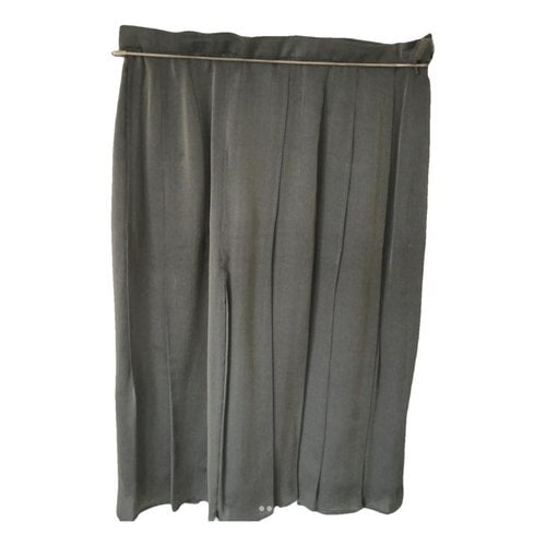 Pre-owned Natan Silk Mid-length Skirt In Green