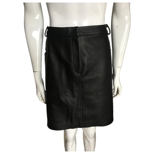 Pre-owned Baukjen Leather Skirt In Black