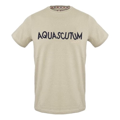 Pre-owned Aquascutum T-shirt In Brown