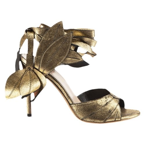 Pre-owned Vivienne Westwood Leather Heels In Gold