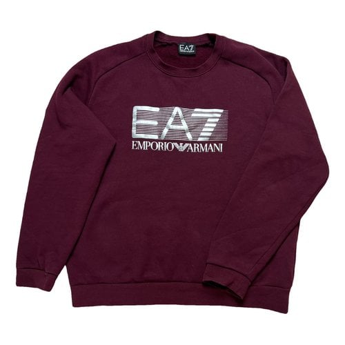 Pre-owned Emporio Armani Sweatshirt In Burgundy
