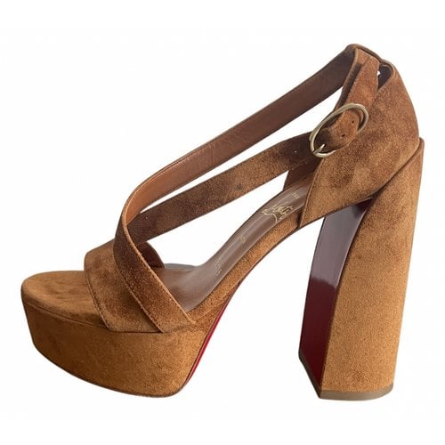 Pre-owned Christian Louboutin Heels In Brown