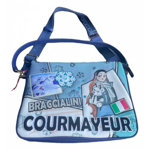 Pre-owned Braccialini Leather Handbag In Blue