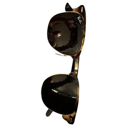 Pre-owned Ray Ban Clubmaster Sunglasses In Black
