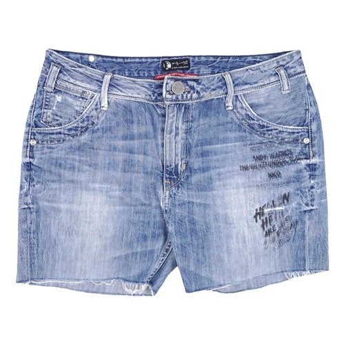Pre-owned Andy Warhol Mini Short In Blue
