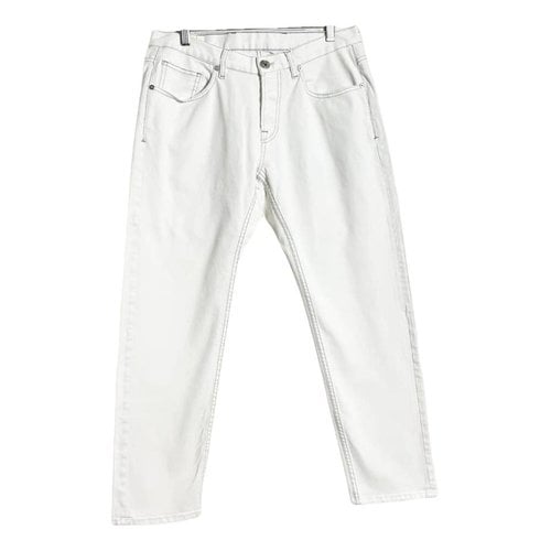 Pre-owned Eleventy Slim Jean In White