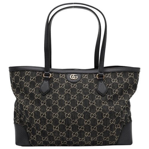 Pre-owned Gucci Ophidia Gg Tote In Black