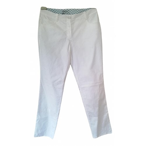 Pre-owned Nike Cloth Straight Pants In White