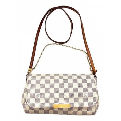 Pre-owned Louis Vuitton Favorite Leather Crossbody Bag In Beige