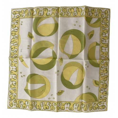 Pre-owned Emilio Pucci Silk Handkerchief In Yellow