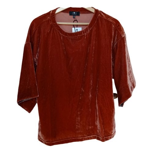 Pre-owned 7 For All Mankind Blouse In Red