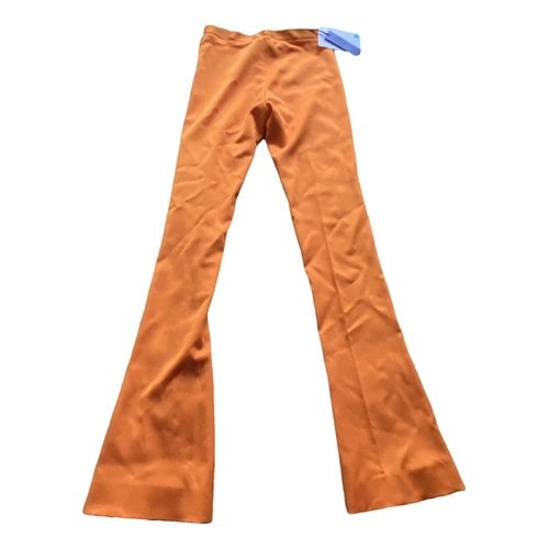Pre-owned Versace Slim Pants In Orange