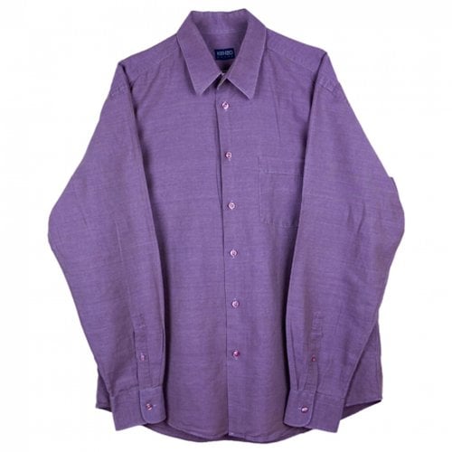 Pre-owned Kenzo Linen Shirt In Purple