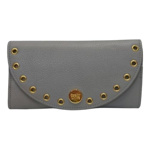 Pre-owned See By Chloé Leather Purse In Grey
