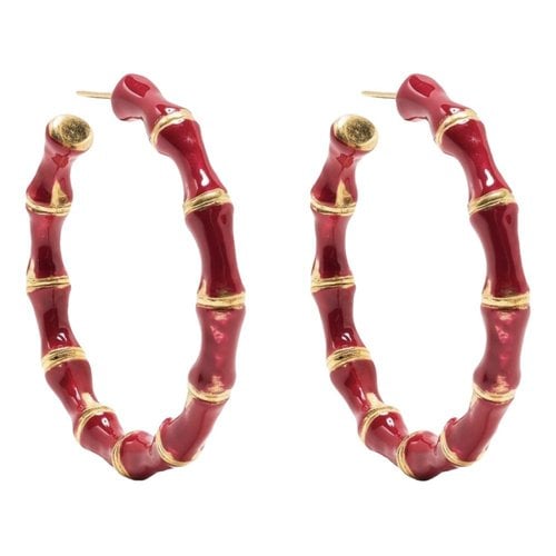 Pre-owned Saint Laurent Earrings In Red