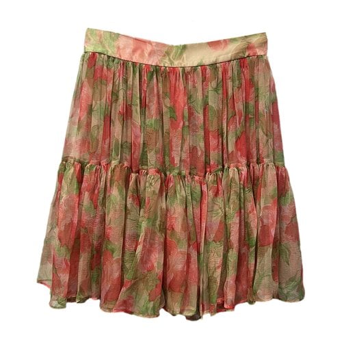 Pre-owned Kenzo Silk Mini Skirt In Multicolour
