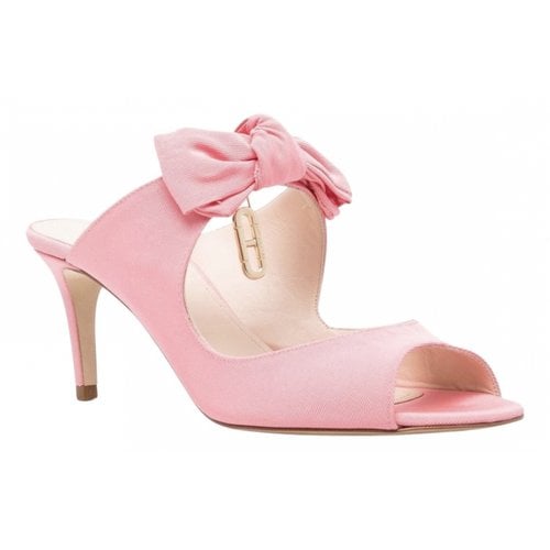 Pre-owned Dee Ocleppo Leather Mules & Clogs In Pink