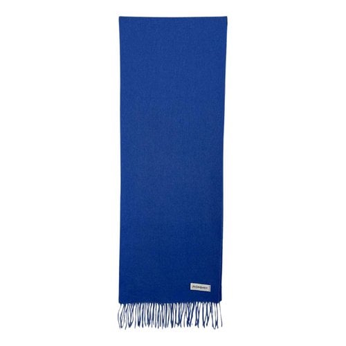 Pre-owned Saint Laurent Wool Scarf In Blue