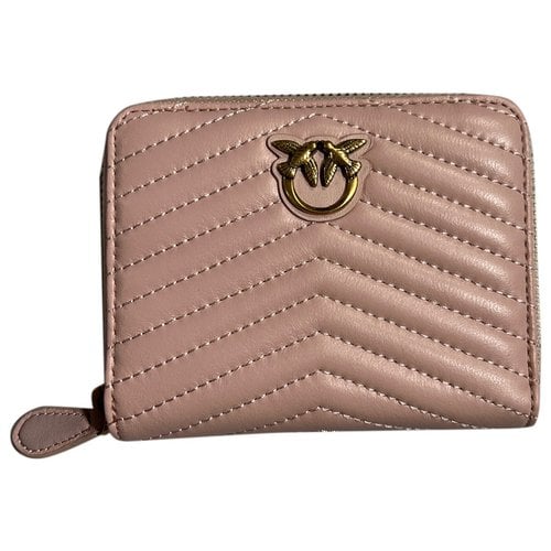Pre-owned Pinko Leather Wallet In Pink