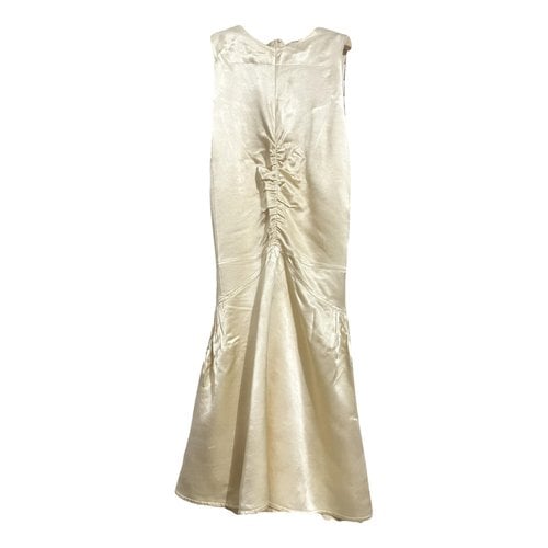 Pre-owned Celine Maxi Dress In Gold