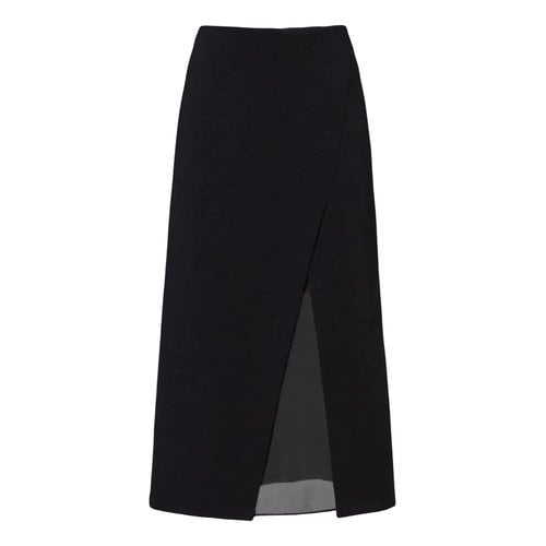 Pre-owned Donna Karan Wool Mid-length Skirt In Black