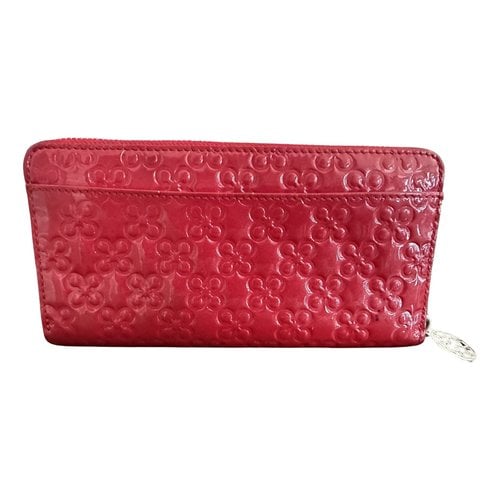 Pre-owned Coach Patent Leather Wallet In Red