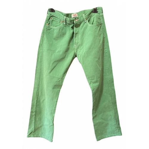 Pre-owned Levi's 501 Straight Jeans In Green