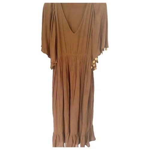 Pre-owned Laurence Bras Maxi Dress In Camel