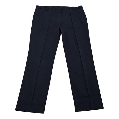 Pre-owned Victoria Beckham Straight Pants In Blue