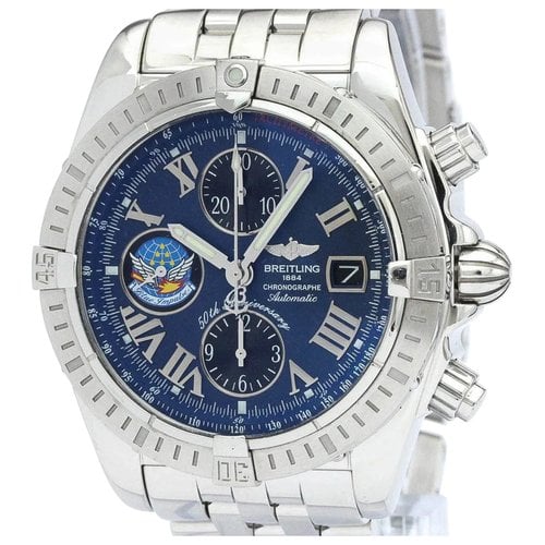 Pre-owned Breitling Chronomat Watch In Blue