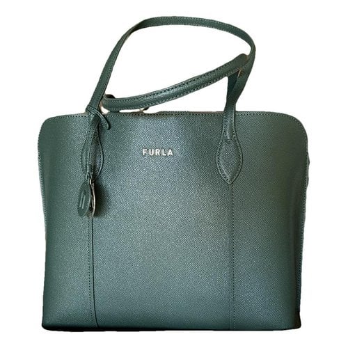 Pre-owned Furla Leather Handbag In Green