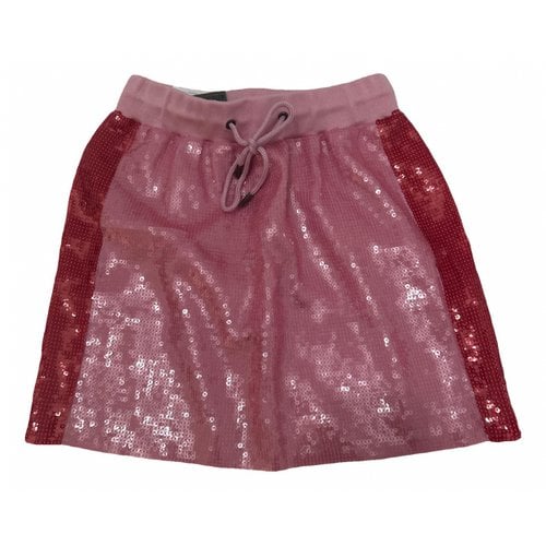 Pre-owned Alberta Ferretti Glitter Mini Skirt In Pink