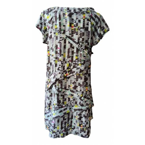 Pre-owned Bitte Kai Rand Silk Mid-length Dress In Multicolour