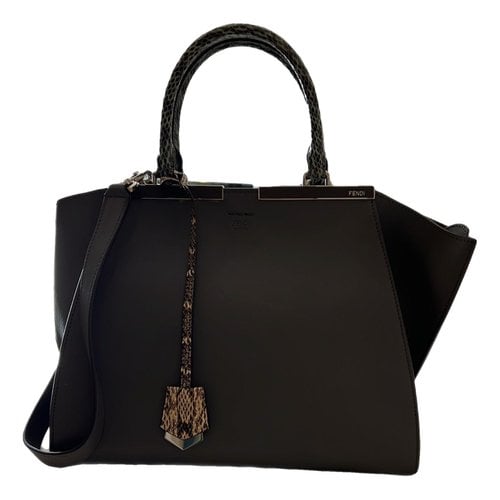 Pre-owned Fendi 3jours Leather Handbag In Grey