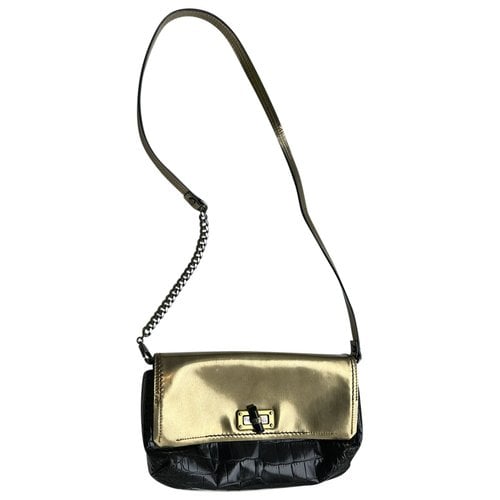 Pre-owned Lanvin Happy Leather Handbag In Gold