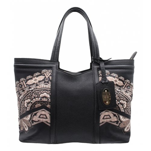 Pre-owned Etro Leather Tote In Black