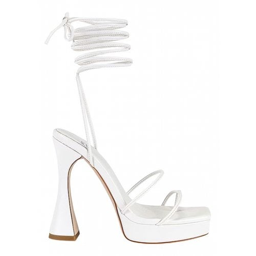 Pre-owned Jeffrey Campbell Vegan Leather Sandal In White