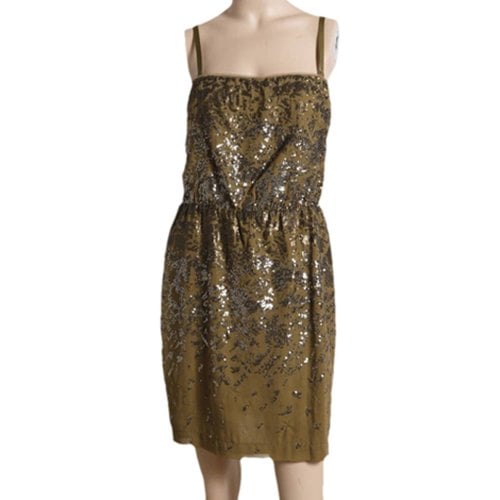 Pre-owned Bcbg Max Azria Mini Dress In Gold