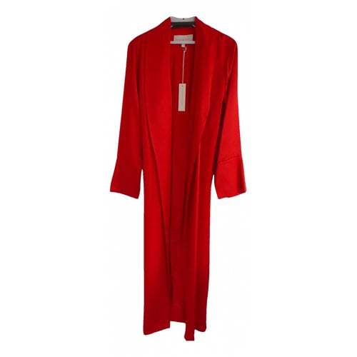 Pre-owned Michelle Mason Silk Coat In Red