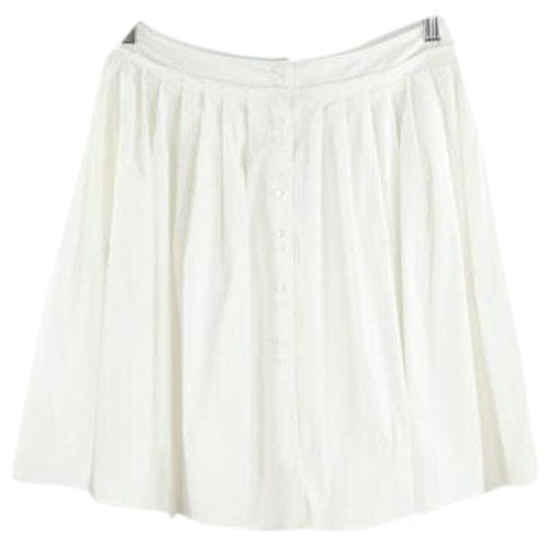 Pre-owned Tara Jarmon Mini Skirt In White