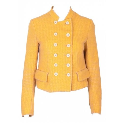 Pre-owned Dries Van Noten Wool Jacket In Yellow