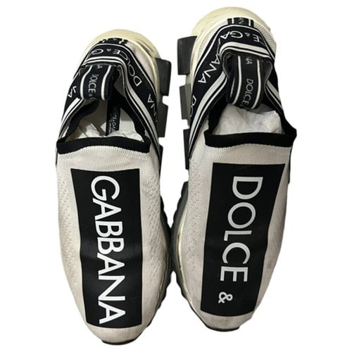 Pre-owned Dolce & Gabbana Cloth Flats In White