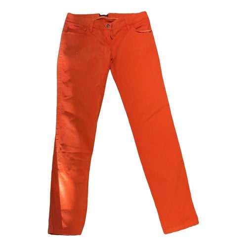 Pre-owned Fendi Trousers In Orange